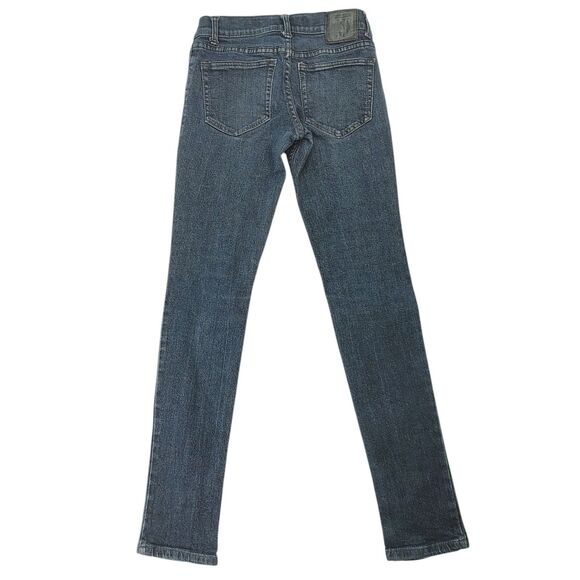 Social Collision Rude Blip Service Dark Blue Button Fly Jeans Sz 28x32 (Read) - Picture 8 of 15